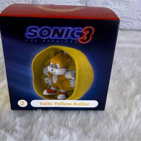 None Other - Sonic the Hedgehog 3 Tails Yellow Roller Figure Collectible w Box
